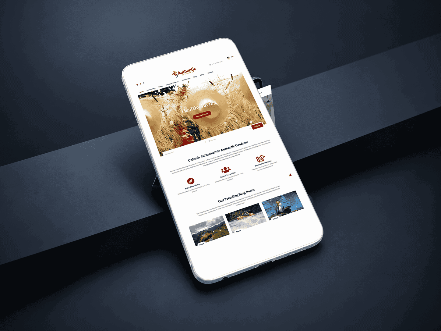 Mobile view of Earid's portfolio website on a smartphone.